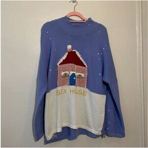 RARE Fashion Brand Company Penelope Gazin "Sex House" Knit Sweater